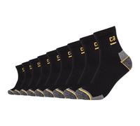 9er Pack camano Work Quarter Socken 9999 - black 47-49