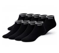 9er Pack DOCKS Sneaker Socken Baumwolle Atmungsaktive Damen&Herren schwarz 43-46