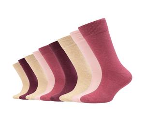 9er Pack s.Oliver Essentials Gekämmte Baumwolle Crew Socken Kinder 4490 - rose wine 27-30