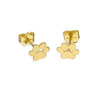 9K Gold Pfotenabdruck Ohrstecker