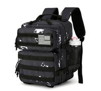 9L Mini Taktischer Rucksack für Damen und Herren Taktischer Rucksack Klein für Wandern Kleine Taktische Tasche, Black Lightning, Small, Taktischer Rucksack