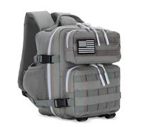 9L Mini Taktischer Rucksack für Damen und Herren Taktischer Rucksack Klein für Wandern Kleine Taktische Tasche, Grau, Rot, Small, Taktischer Rucksack