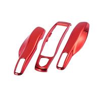 A ABSOPRO Auto Schlüssel Hülle Gehäuse Satz für Porsche Cayenne Rot