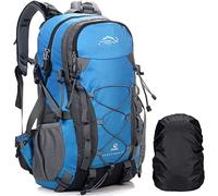 A AM SeaBlue Wasserdichter Wanderrucksäcke 40L Leicht Outdoor Rucksack Trekking Rucksäcke Herren Damen Reiserucksack für Klettern Camping Reiten Sports Reisen Angeln Freizeit Tagestouren, Blau