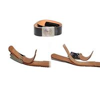 A.B Original Bundeswehr BW Gürtel Leder Koppel Dienstkoppel Leder mit Schloss 80-150 (90cm)