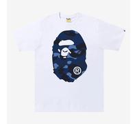A Bathing Ape Camo Big Ape Head T-Shirt White/Navy - L