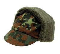 A. Blöchel Original Wintermütze der Deutschen Bundeswehr mit Schirm und Ohrenschutz in verschiedenen Farbe und Größen (62, Flecktarn)