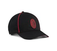 A.C. Milan Unisex Cappello King Con Visiera Klassische Sommermütze mit offiziellem Logo, Herren Cap, verstellbar, Schwarz, Einheitsgröße