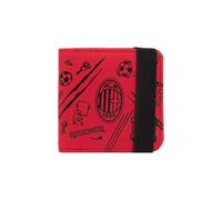 A.C. Milan Unisex Portafoglio Chiusura Con Elastico Kartenhalter AC Mailand Logo, rot