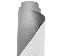 A-Express Premium Gekörnt Wasserdicht Kunstleder Gekörnt Lederimitat Texturiert Lederstoff Meterware - 50cm x 140cm (Grau)