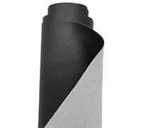 A-Express Premium Gekörnt Wasserdicht Kunstleder Gekörnt Lederimitat Texturiert Lederstoff Meterware - 50cm x 140cm (Schwarz)