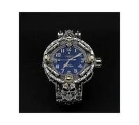 (A) Geschenk für Halloween, Herren-Armbanduhr mit Totenkopf-Motiv, Harz, elektronisches Armband, goldenes