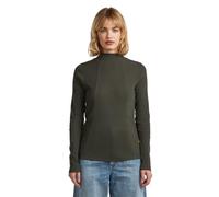 G-STAR A Line Slim Rib Mock T-Shirt Grau S asfalt D26905-E136-995-S