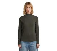 G-STAR A Line Slim Rib Mock T-Shirt Grau L asfalt D26905-E136-995-L