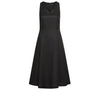 Blusenkleid BOSS ORANGE "Dasico Premium Damenmode", Damen, Gr. 34, N-Gr, schwarz (schwarz 001), Web, Obermaterial: 100% Ramie, unifarben, casual, slim fit, V-Ausschnitt, ohne Ärmel, Kleider (71699618-