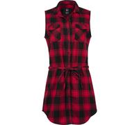 Langarmhemd BRANDIT "Brandit Damen Ladies Sleeveless Longshirt Gracey", Damen, Gr. 5XL, US-Größen, rot, schwarz, 100% Baumwolle, Hemden (54293751-5XL) rot, schwarz