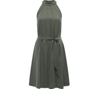 A-Linien-Kleid RAGWEAR "Angylee Print YOUMODO", Damen, Gr. XL (42), Normalgrößen, schwarz olive, Material: 80% Viskose, 20% Polyester, A-Linie knieumspielend, Neckholder, Ärmel ohne Ärmelschlitz, Klei