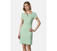 A-Linien-Kleid RAGWEAR "Colaro Stripes Dress YOUMODO", Damen, Gr. L (40), Normalgrößen, bunt (hellpetrol), Material: 95% Baumwolle, 5% Elasthan, tailliert knieumspielend, hoch geschlossener Ausschnitt