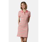 A-Linien-Kleid RAGWEAR "Colaro Stripes Dress YOUMODO", Damen, Gr. L (40), Normalgrößen, bunt (pink), Material: 95% Baumwolle, 5% Elasthan, tailliert knieumspielend, hoch geschlossener Ausschnitt, eng
