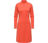A-Linien-Kleid RAGWEAR "Leavie", Damen, Gr. S (36), Normalgrößen, rot, Material: 47% Polyester, 47% Modal, 6% Elasthan, A-Linie knielang, hoch geschlossener Ausschnitt, eng, Kleider, Modisches Damen S