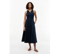 Tommy Hilfiger Midikleid Bio-Baumwolle L Blue