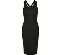 A-Linien-Kleid URBAN CLASSICS "Urban Classics Damen Ladies Midi Sleeveless Rib Dress", Damen, Gr. 3XL, US-Größen, schwarz, 75% Polyester, 20% Viskose, 5% Elasthan, unifarben, slim fit, Kleider (797336