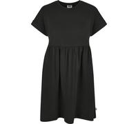 A-Linien-Kleid URBAN CLASSICS "Urban Classics Damen Ladies Organic Empire Valance Tee Dress", Damen, Gr. 4XL, US-Größen, schwarz, 100% Baumwolle, unifarben, loose fit, Rundhals, Kleider (48299000-4XL)