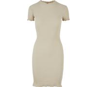 A-Linien-Kleid URBAN CLASSICS "Urban Classics Damen Ladies Rib Tee Dress", Damen, Gr. M, US-Größen, softseagrass, 97% Baumwolle, 3% Elasthan, unifarben, slim fit, Rundhals, Kleider (90274610-M) softse