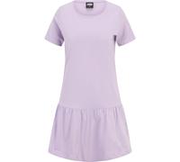 A-Linien-Kleid URBAN CLASSICS "Urban Classics Damen Ladies Valance Tee Dress", Damen, Gr. XL, US-Größen, lila, 100% Baumwolle, unifarben, loose fit, Rundhals, Kleider (41096330-XL) lila