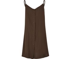 A-Linien-Kleid URBAN CLASSICS "Urban Classics Damen Ladies Vicose Mini Dress", Damen, Gr. 4XL, US-Größen, braun, 100% Viskose, unifarben, normal, Kleider (59938726-4XL) braun