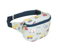 A Little Lovely Company Kinder Bauchtasche Fahrzeuge Hellblau