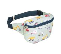 A Little Lovely Company Kinder Bauchtasche Fahrzeuge Hellblau