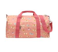 A Little Lovely Company Rosafarbene Polyester-Reisetasche - Schmetterlinge, 46 cm x 25 cm x 22,5 cm, 26 Liter