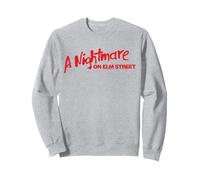 A Nightmare On Elm Street Logo Sweatshirt, Unisex für Erwachsene, Grau Meliert, XXL