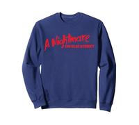A Nightmare On Elm Street Logo Sweatshirt, Unisex für Erwachsene, Marineblau, XL