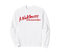 A Nightmare On Elm Street Logo Sweatshirt, Unisex für Erwachsene, Weiß, XL
