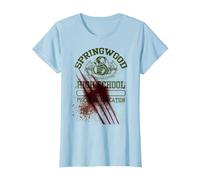 A Nightmare on Elm Street Springwood T-Shirt, Damen, Himmelblau, S
