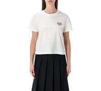 A.P.C. - Boxy Fit Organic Cotton T-Shirt With Ribbed Neckli - Größe XL - weiß