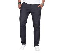 A. Salvarini Karierte Herren Leichte Chino Stoff Hose Stretch Regular Chinohose AS370