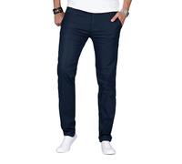 A. Salvarini Karierte Herren Leichte Chino Stoff Hose Stretch Regular Chinohose AS370