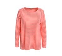 Rundhalsshirt MILANO ITALY, Damen, Gr. S, rot, Material: 75% Viskose, 20% Polyester, 5% Elasthan, gestreift, regular fit normal, eingesetzt gerader Abschluss, Shirts Rundhalsshirt, mit Seitenschlitze