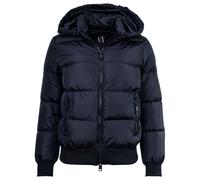 A|X ARMANI EXCHANGE Damen Daunenjacke - Steppjacke mit Kapuze, Reißverschluss, Echte Daunen, Warm Gefüttert L Blau