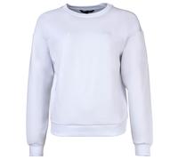 AX ARMANI EXCHANGE Damen Sweatshirt - Rundhals, Logo-Stickerei, Material-Mix Weiß S