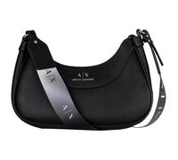 A|X ARMANI EXCHANGE Damen Umhängetasche - Wave, Hobo-Tasche, Logo, 12x28x5cm (HxBxT) Schwarz One size Schwarz