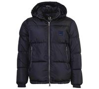 A|X ARMANI EXCHANGE Herren Daunenjacke - Steppjacke mit Kapuze, Reißverschluss, Echte Daunen, Warm Gefüttert M Blau