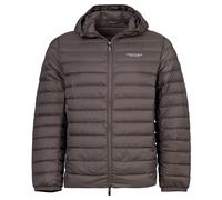 A|X ARMANI EXCHANGE Herren Daunenjacke - Steppjacke mit Kapuze, Reißverschluss, Echte Daunen, Warm Gefüttert L Grau