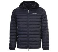 A|X ARMANI EXCHANGE Herren Daunenjacke - Steppjacke mit Kapuze, Reißverschluss, Echte Daunen, Warm Gefüttert S Blau