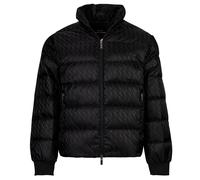 Armani Exchange Men's Essential, Padded Monogram Logo Texture Jacket, Black, XXL