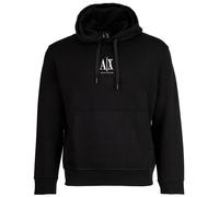 Armani Exchange Herren-Kapuzenpullover XM000369_AF10818, gesticktes Logo, Baumwoll-Mix, Schwarz XXL