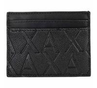 A|X ARMANI EXCHANGE Herren Kartenetui - Liam Credit Card Holder With Clip, Kunstleder, Allover-Logo, 7,7x10x1,5cm (HxBxT) One size Schwarz